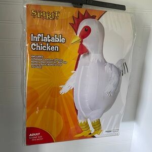 Brand NEW inflatable chicken costume. New in the package. Never opened